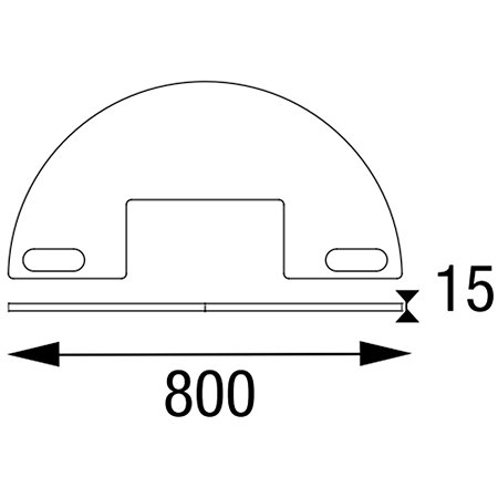 ASD EML 259/2 Demi-platine de lest diamètre 800mm à poser sur EML 259