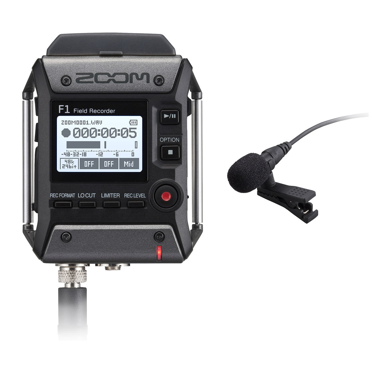 ZOOM F1-LP Enregistreur De Champ Portable - Audio 24bit/96kHz Avec Microphones Interchangeables