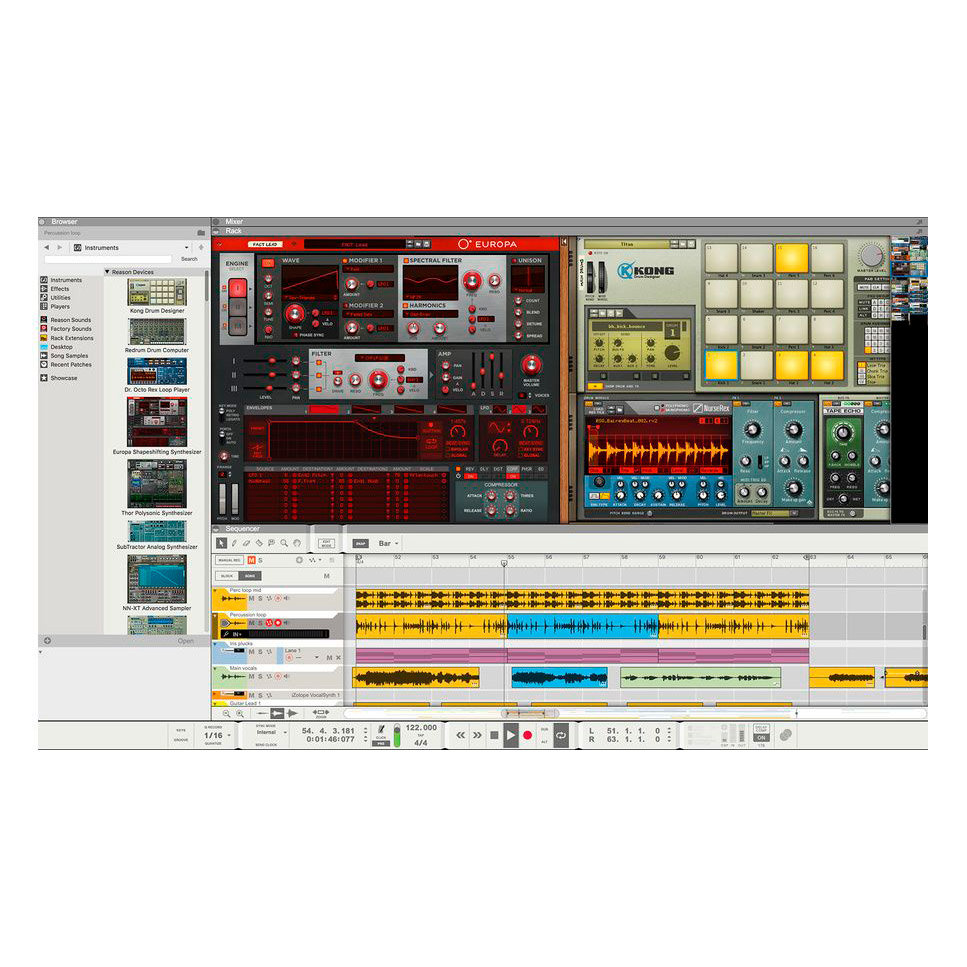 Reason Studios REASON 10 Intro - Logiciel séquenceur / enregistreur ...