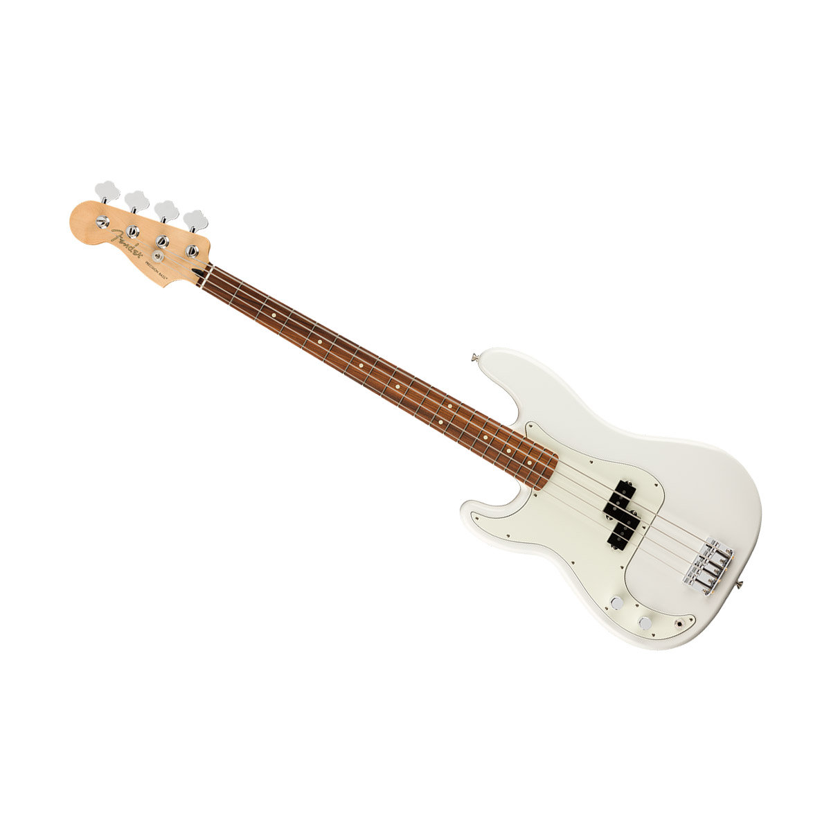 Fender Player Precision Bass Lh Pf Polar White Basse Gaucher 6708