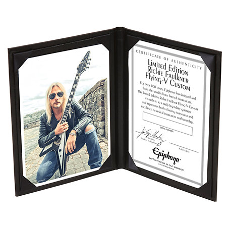 Ltd Ed Richie Faulkner Flying-V Ebony + housse Epiphone
