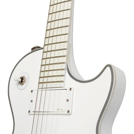 Ltd Ed Matt Heafy Snofall Les Paul Custom Alpine White housse Epiphone