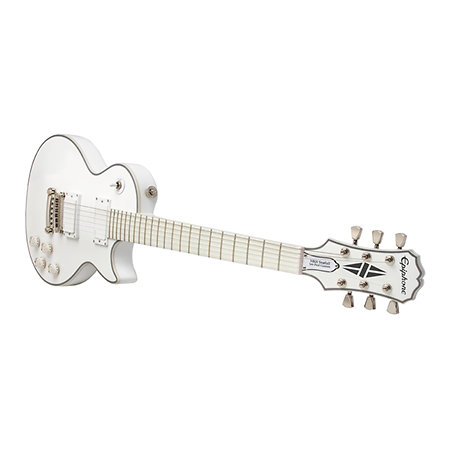 Ltd Ed Matt Heafy Snofall Les Paul Custom Alpine White housse Epiphone