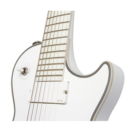 Ltd Ed Matt Heaf00y Snofall Les Paul Custom7 Alpine White  housse Epiphone