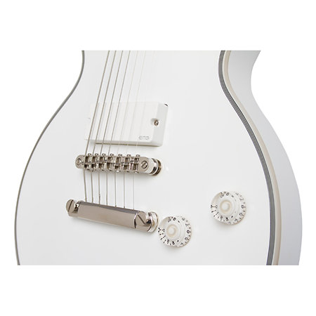 Ltd Ed Matt Heaf00y Snofall Les Paul Custom7 Alpine White  housse Epiphone