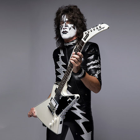 Ltd Ed Tommy Thayer White Lightning Explorer Metallic White  + étui Epiphone