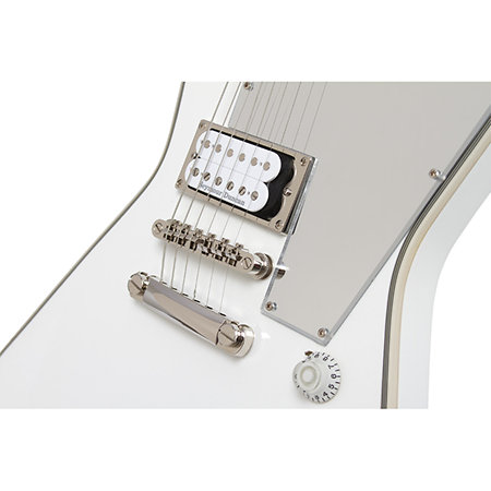 Ltd Ed Tommy Thayer White Lightning Explorer Metallic White  + étui Epiphone