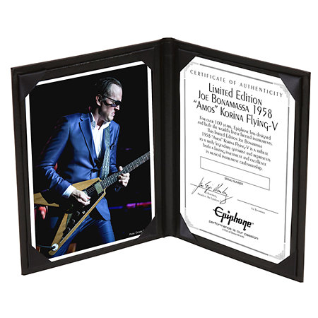 Ltd Ed Joe Bonamassa 1958 Amos Korina Flying-V Amber Natural + étui Epiphone