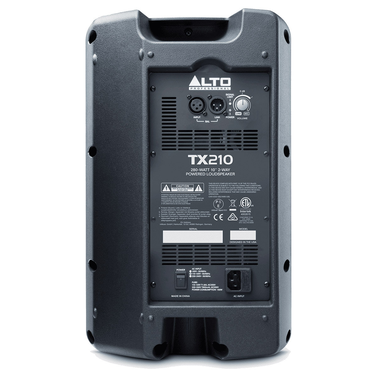 Alto TX210 - Enceinte amplifiée HP 10 pouces et tweeter Bi amplifiée