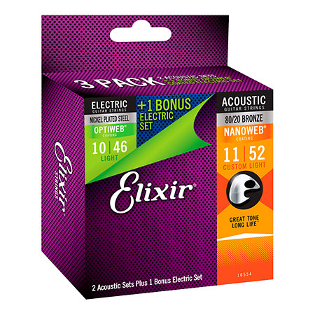 Elixir 16554 Pack de 2 jeux 11027 et 1 jeu 19052