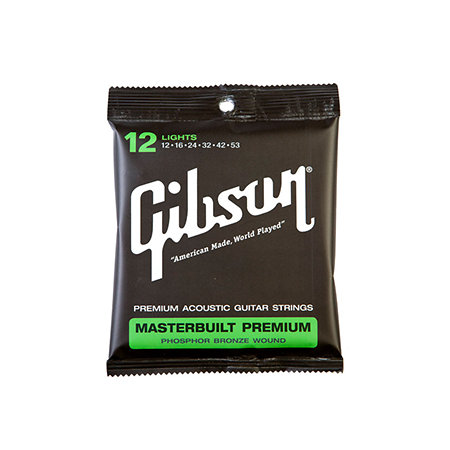 Gibson Masterbuilt Premium Acoustic Strings Phosphor Bronze Lights 12/53
