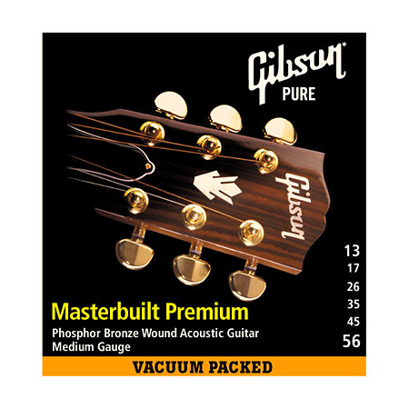 Gibson Masterbuilt Premium Acoustic Strings Phosphor Bronze Medium 13/56