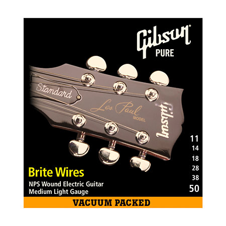 Gibson Brite Wire Electric Strings Mediums Lights 11/50