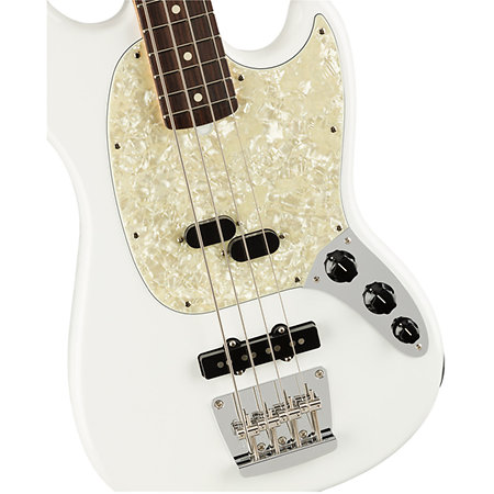 American Performer Mustang Bass Arctic White Fender