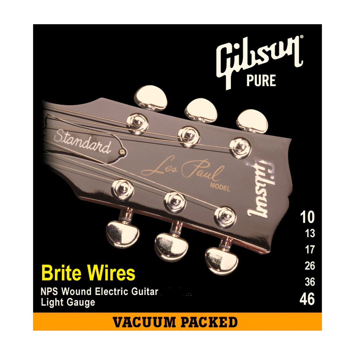 Gibson Brite Wire Electric Strings Lights 10/46 - Cordes guitare ...