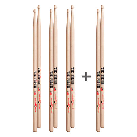 Pack 3x5A + 1x5A offerte Vic Firth