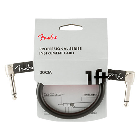 Professional Series Instrument Cable, 30cm, Black Fender