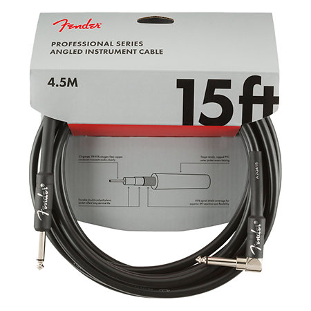 Professional Series Instrument Cable, 4,5m, Black Fender