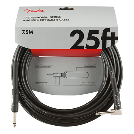 Professional Series Instrument Cable, 7,5m, Black Fender