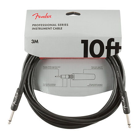 Fender Professional Series Instrument Cable 3m Black