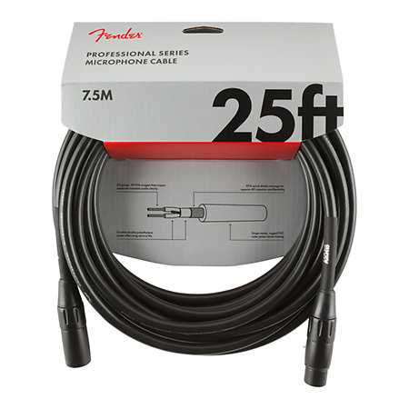Fender Professional Series Microphone Cable, 7,5m, Black