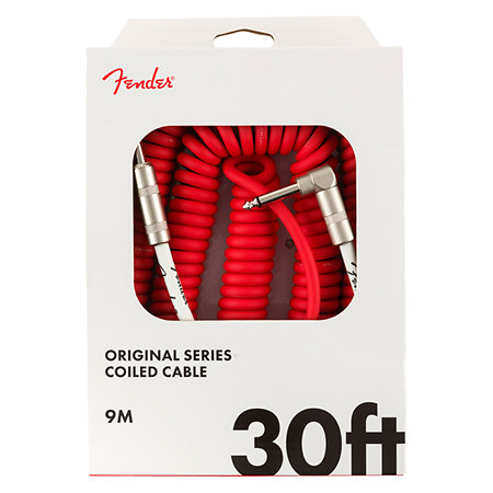 Fender Original Series Instrument Coil Cable, 9m, Fiesta Red