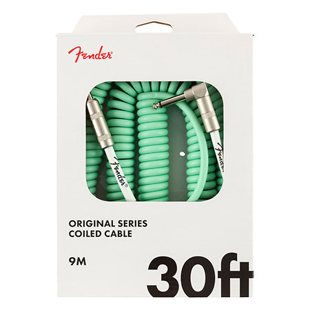 Fender Original Series Instrument Coil Cable, 9m, Surf Green