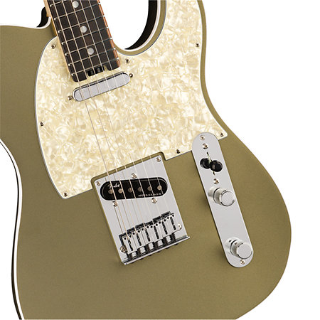 American Elite Telecaster ébène Satin Jade Pearl Metallic Fender