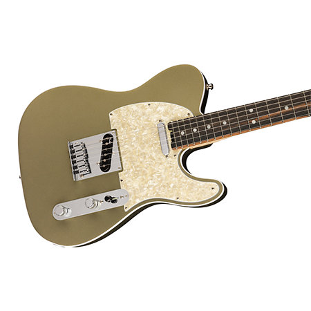 American Elite Telecaster ébène Satin Jade Pearl Metallic Fender