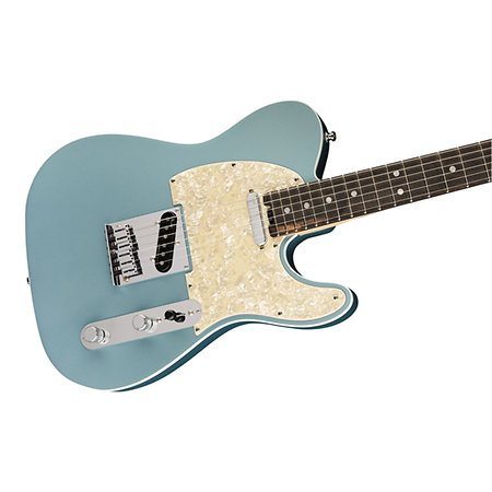 American Elite Telecaster ébène Satin Ice Blue Metallic Fender