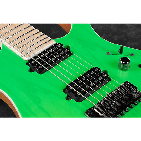 RGR5227MFX-TFG Transparent Fluorescent Green avec son étui Ibanez