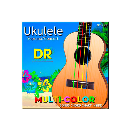 DR Strings UMCSC Ukulélé Multicolor Soprano - Concert