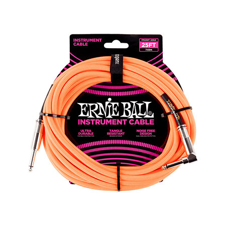 Ernie Ball 6067 Jack jack coudé 7 62 m orange fluo
