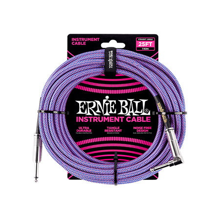 Ernie Ball 6069 Jack droit Jack coudé 7 62 m violet