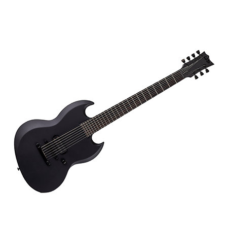 LTD VIPER 7 Baritone Black Metal Black Satin + étui