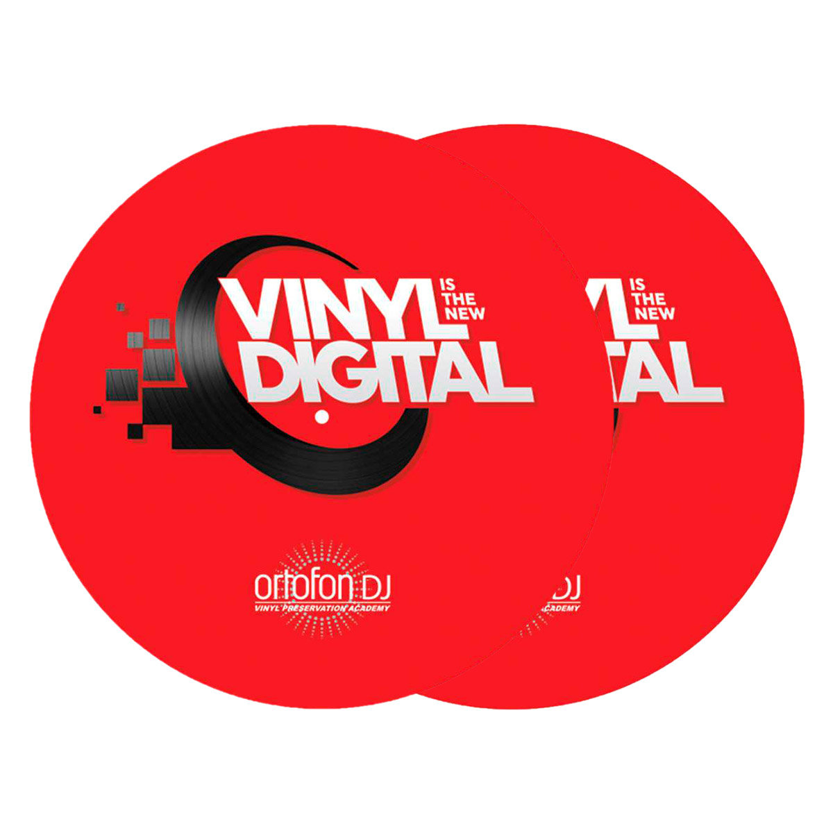 Slipmat MIX Ortofon - Paire De Feutrines Professionnelles 12 Pouces | Pour Platines Vinyl, DJ Scratching