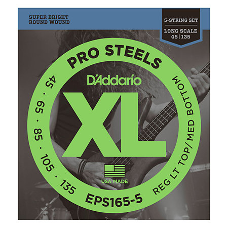 D'Addario Pro Steels EPS165-5 Custom Light