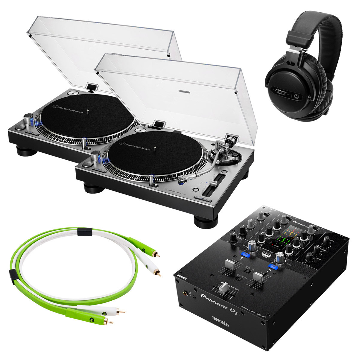 Audio Technica AT-LP140XP-SV Pack Deluxe - Platine à entrainement ...