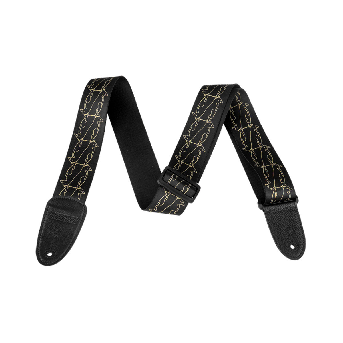 Alternating Black Penguins Strap Gold Sangle Guitare Gretsch Guitars