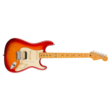 American Ultra Stratocaster HSS MN Plasma Red Burst Fender