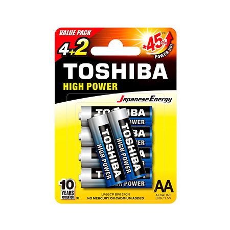 Piles LR6 - Pack de 6 Toshiba