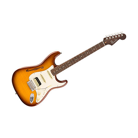 Rarities Stratocaster Thinline HSS Solid Rosewood Violin Burst Fender