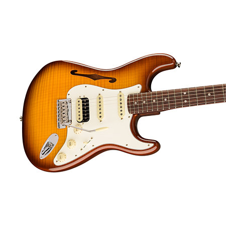 Rarities Stratocaster Thinline HSS Solid Rosewood Violin Burst Fender