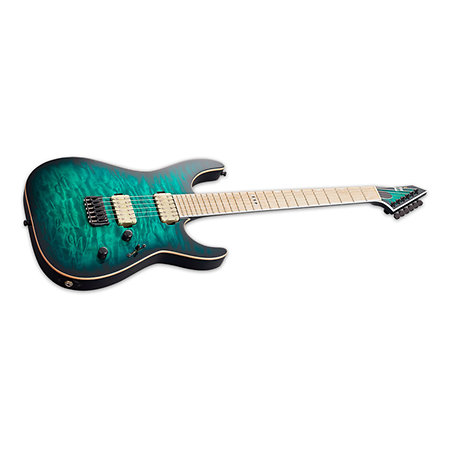 E-II M-II NT Hipshot Black Turquoise Burst + étui ESP