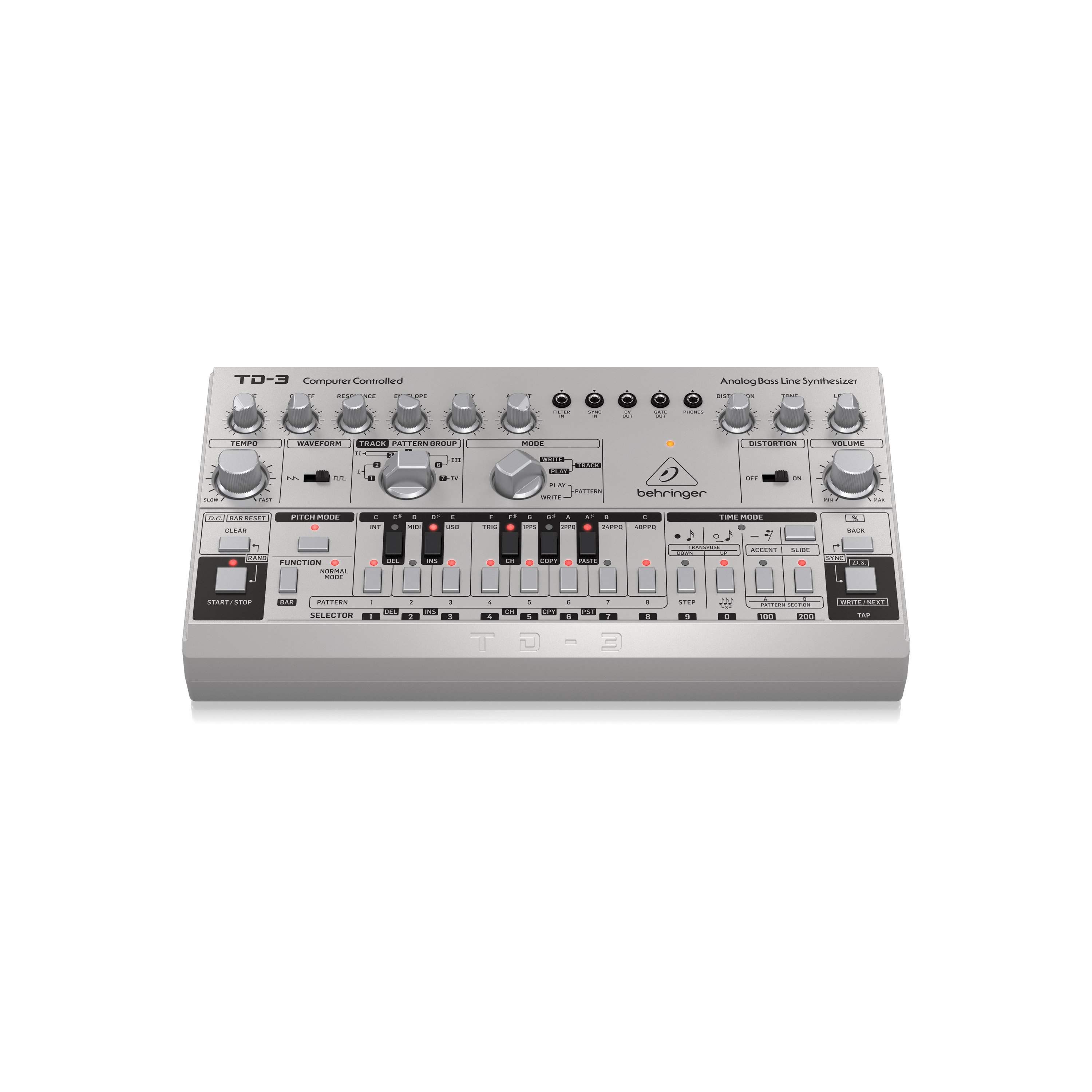 Synthétiseur De Basse Analogique Behringer TD-3-AM - VCO, VCF, Séquenceur 16 Pas - Poly Chain 16 Voix