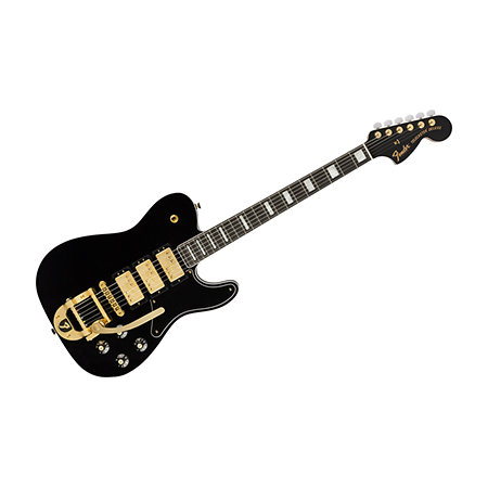 Fender Parallel Universe Volume II Troublemaker Tele Deluxe with Bigsby Ebony Black