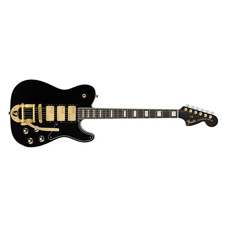 Fender Parallel Universe Volume II Troublemaker Tele Deluxe with Bigsby Ebony Black