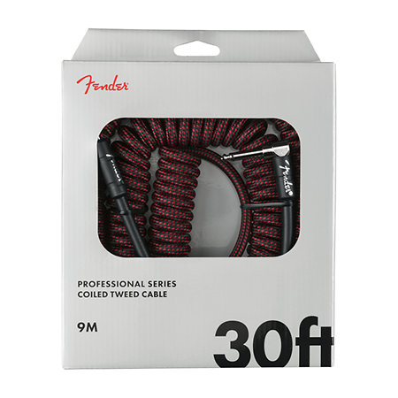 Professional Coil Cable 9M Red Tweed Fender