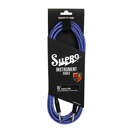 Supro CX-15 Câble Jack Bleu 4.5 m