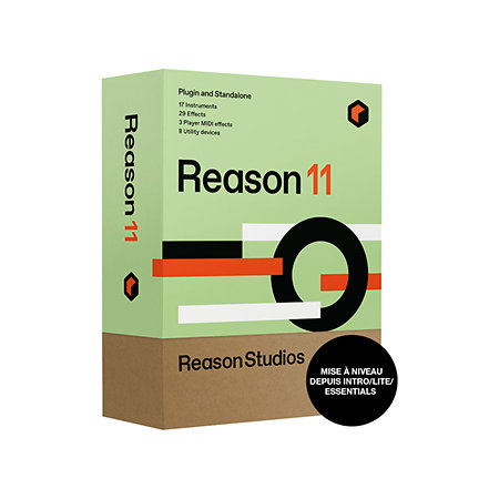 Reason Studios Reason 11 upgrade depuis Intro/Lite/Essentials
